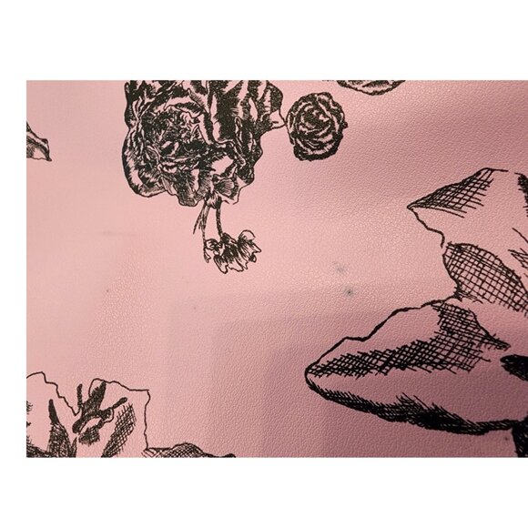 New VICTORIAS SECRET Pink Tote Bag with Black Floral Pattern Bag Purse With Tag - Picture 9 of 14